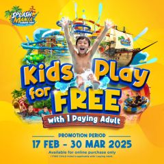 Kids Play for FREE (1 Adult + 1 Child)